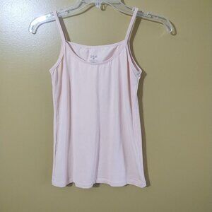 OTS Nude Stretchy Cotton Tank M Y2K